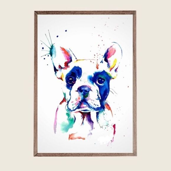 French Bulldog Watercolor Print - Picture 3 of 3
